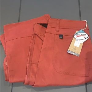 NEW Brick Red Prana Zion Stretch Pants 32